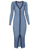 Shoko Sweater Dress in Navy/Clear Blue