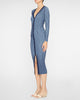 Shoko Sweater Dress in Navy/Clear Blue