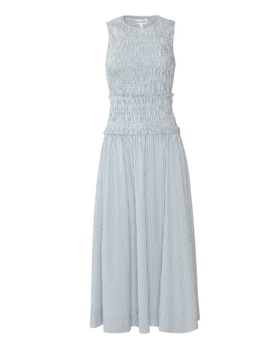 Siempre Tank Maxi in Blue and White Stripes