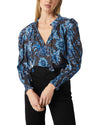 Siena Top in Blue Sunflower