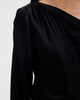 Alice Satin One Shoulder Top in Black - 20% Off Editor's Picks