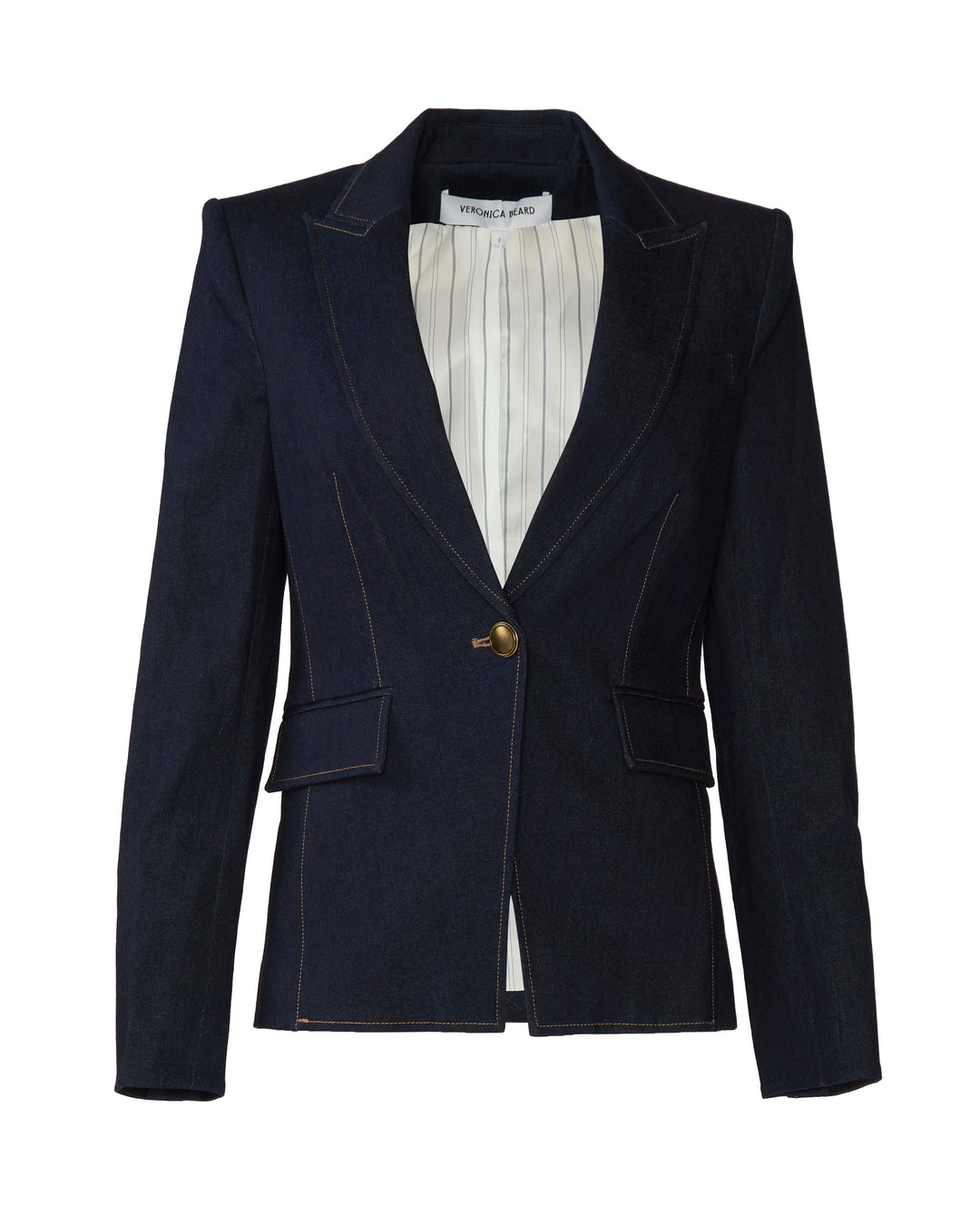 Veronica Beard Single Breasted Miller Dickey Jacket Midnight Wash