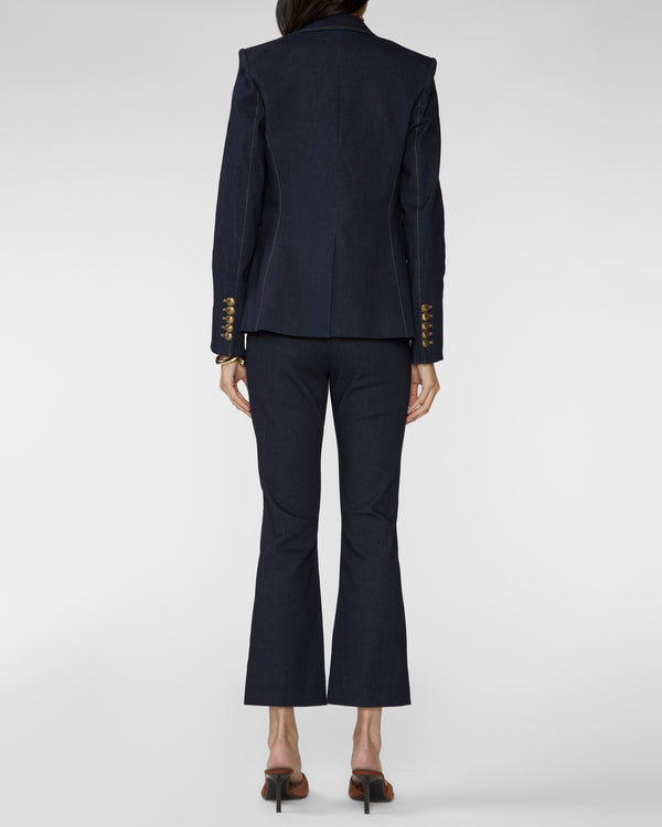 Veronica Beard Single Breasted Miller Dickey Jacket Midnight Wash