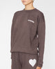 SPRWMN Tiny Logo Sweatshirt in Heathered Brown