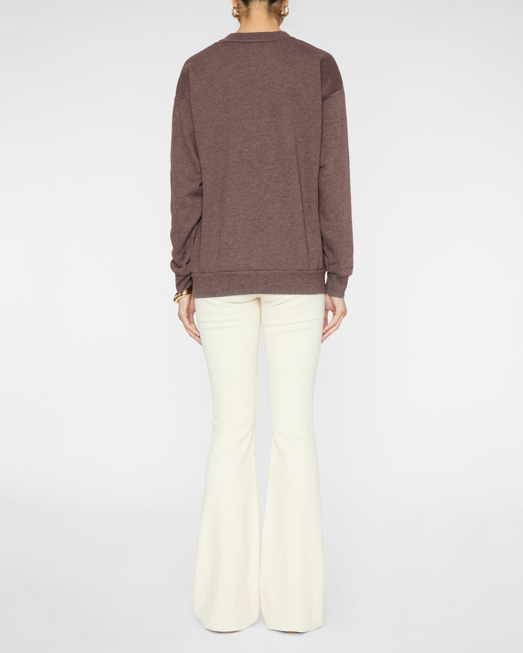SPRWMN Tiny Logo Sweatshirt in Heathered Brown