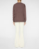 SPRWMN Tiny Logo Sweatshirt in Heathered Brown