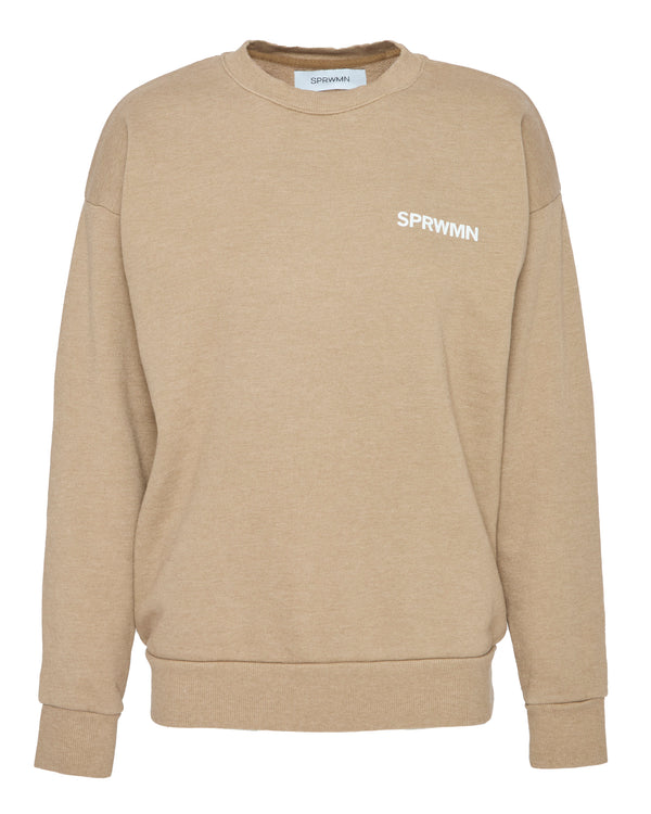 SPRWMN Small Logo Sweatshirt in Latte