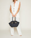 Small Rafia Pipe Bag in Black