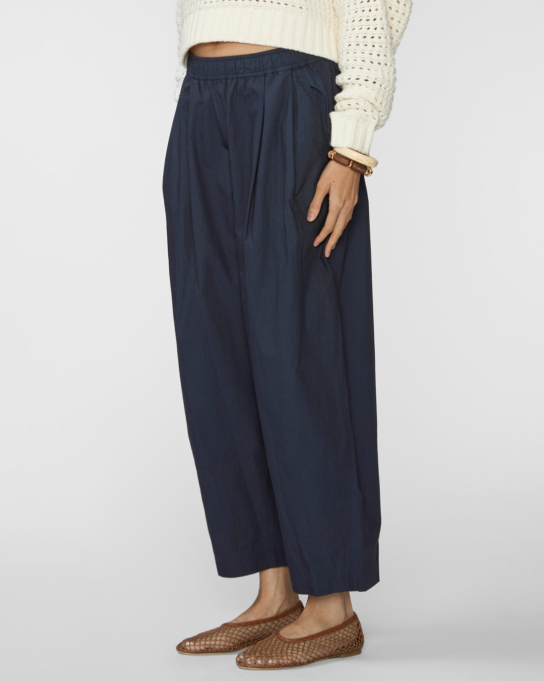 APIECE APART Spa Pleat Pant in Navy