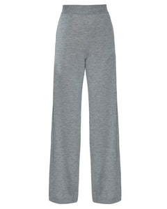 Cashmere Wide Leg Pants in Grey