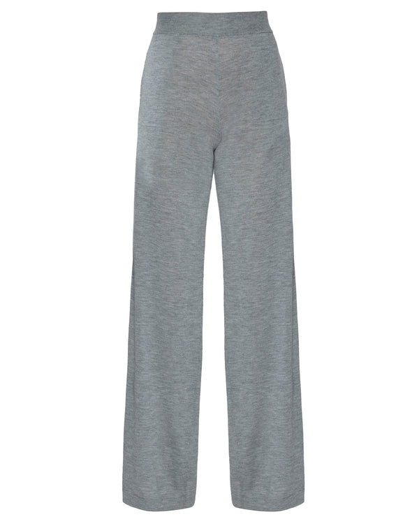SPRWMN Cashmere Wide Leg Pants in Grey