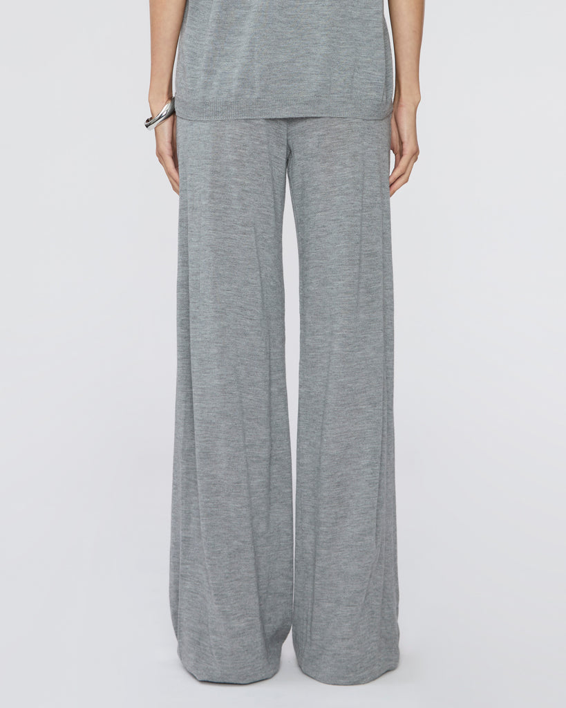 SPRWMN Cashmere Wide Leg Pants in Grey