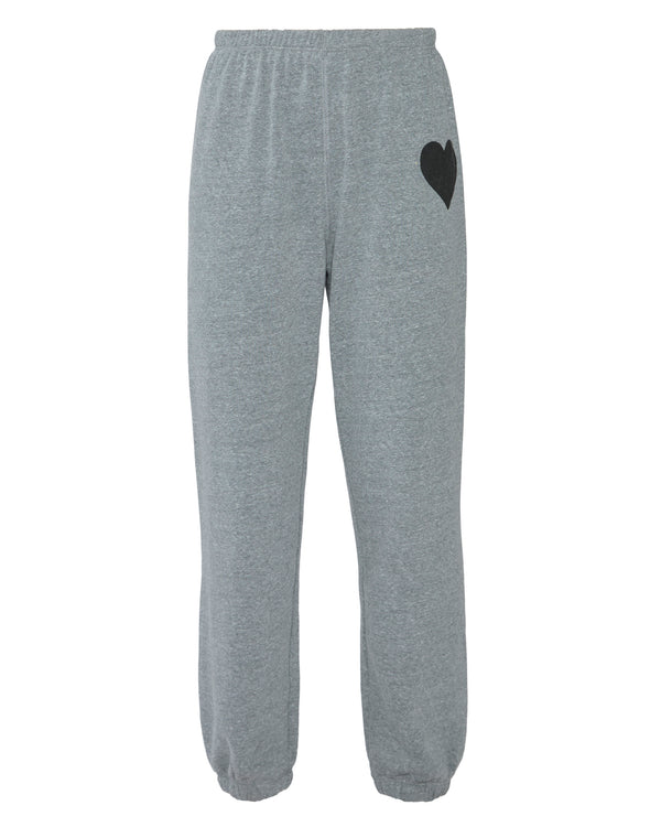 SPRWMN Heart Sweatpants in Heather Grey/Black