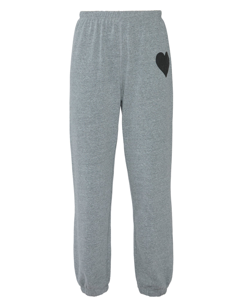 SPRWMN Heart Sweatpants in Heather Grey/Black
