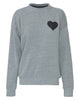 SPRWMN Heart Sweatshirt in Heather Grey/Black