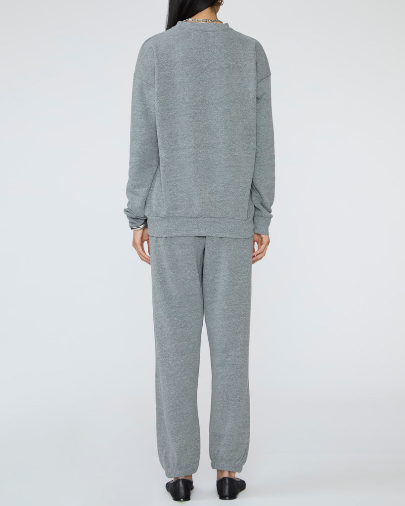 SPRWMN Heart Sweatshirt in Heather Grey/Black