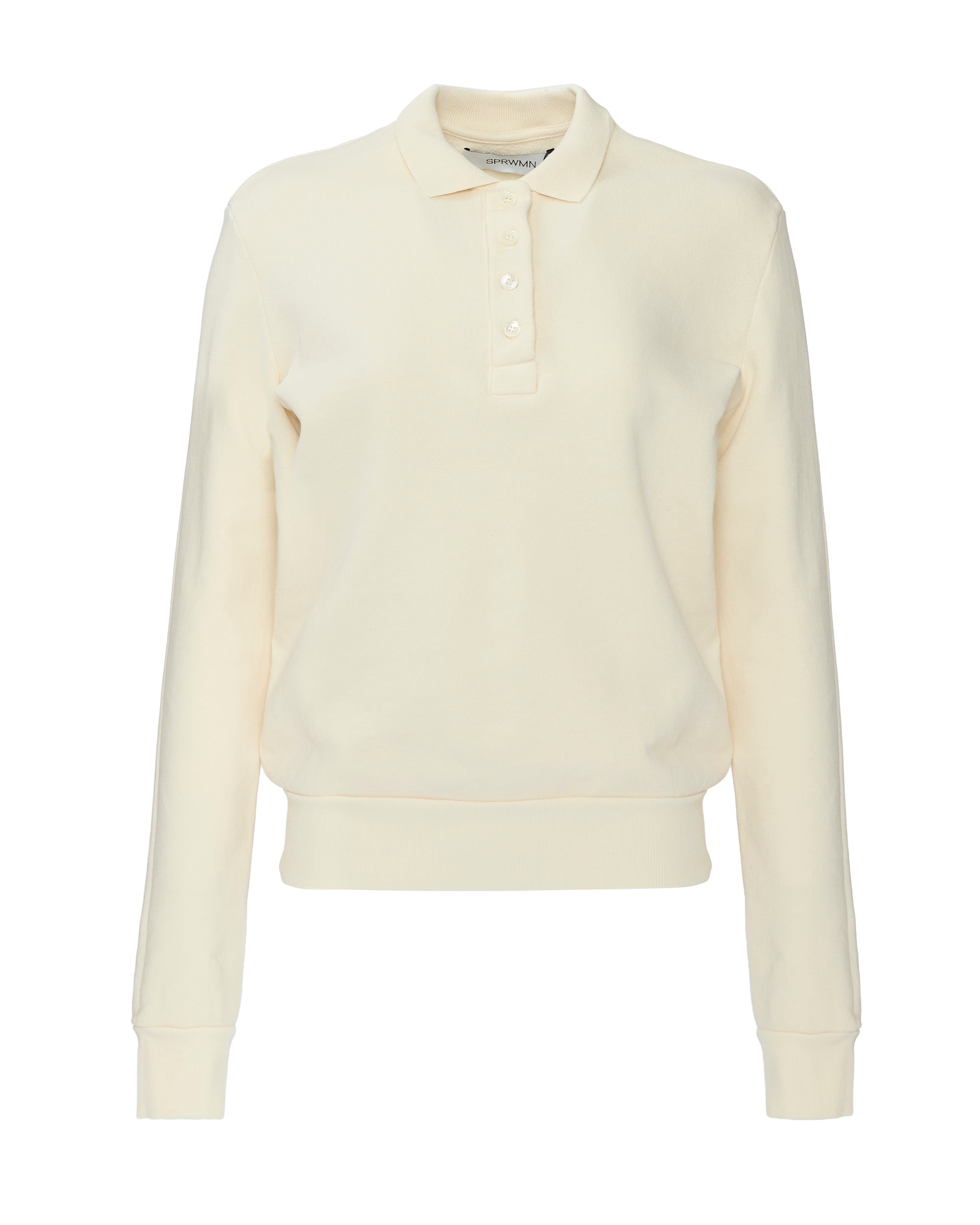 SPRWMN Polo Sweatshirt in Cream– Capsule Shop