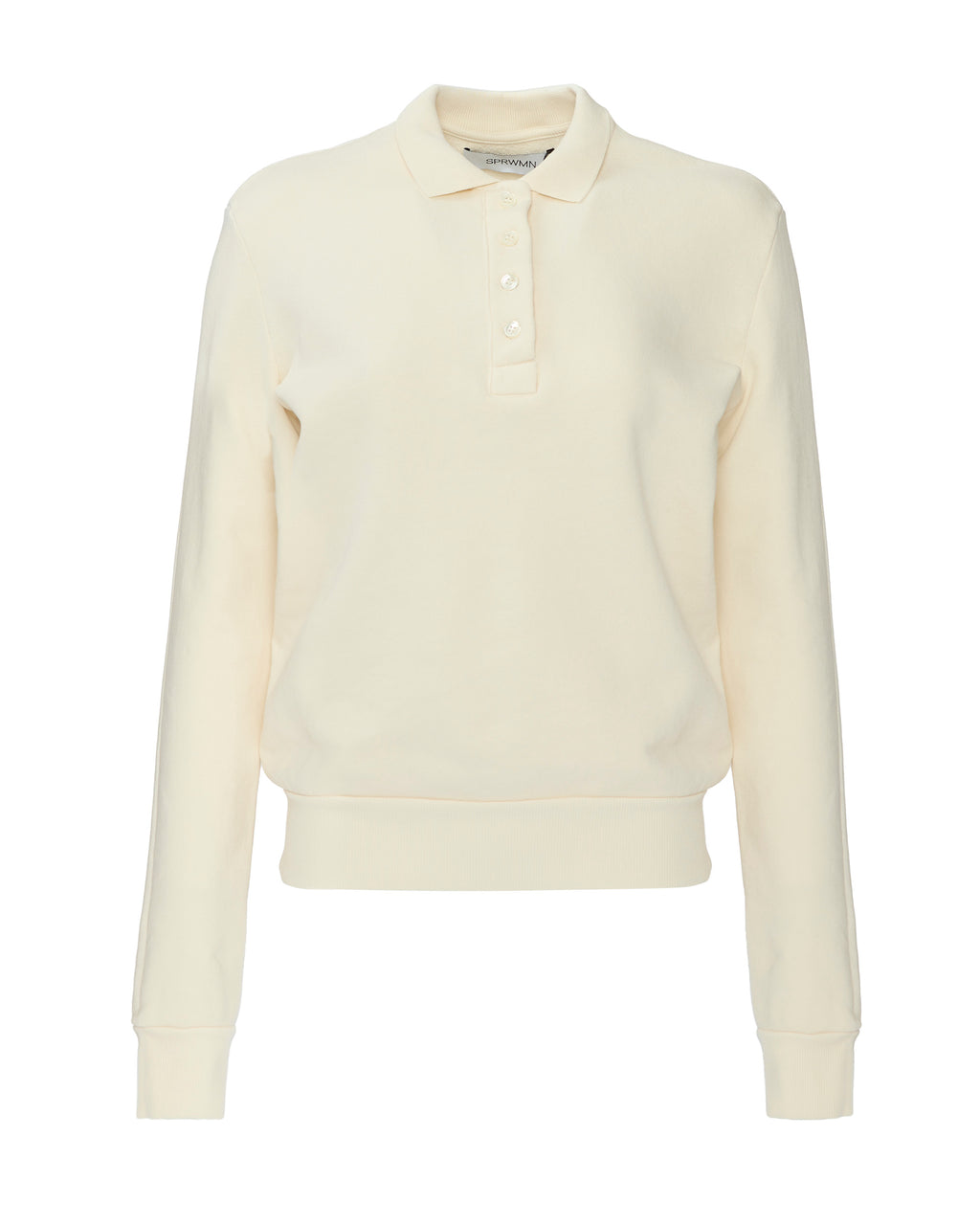Polo Sweatshirt in Cream