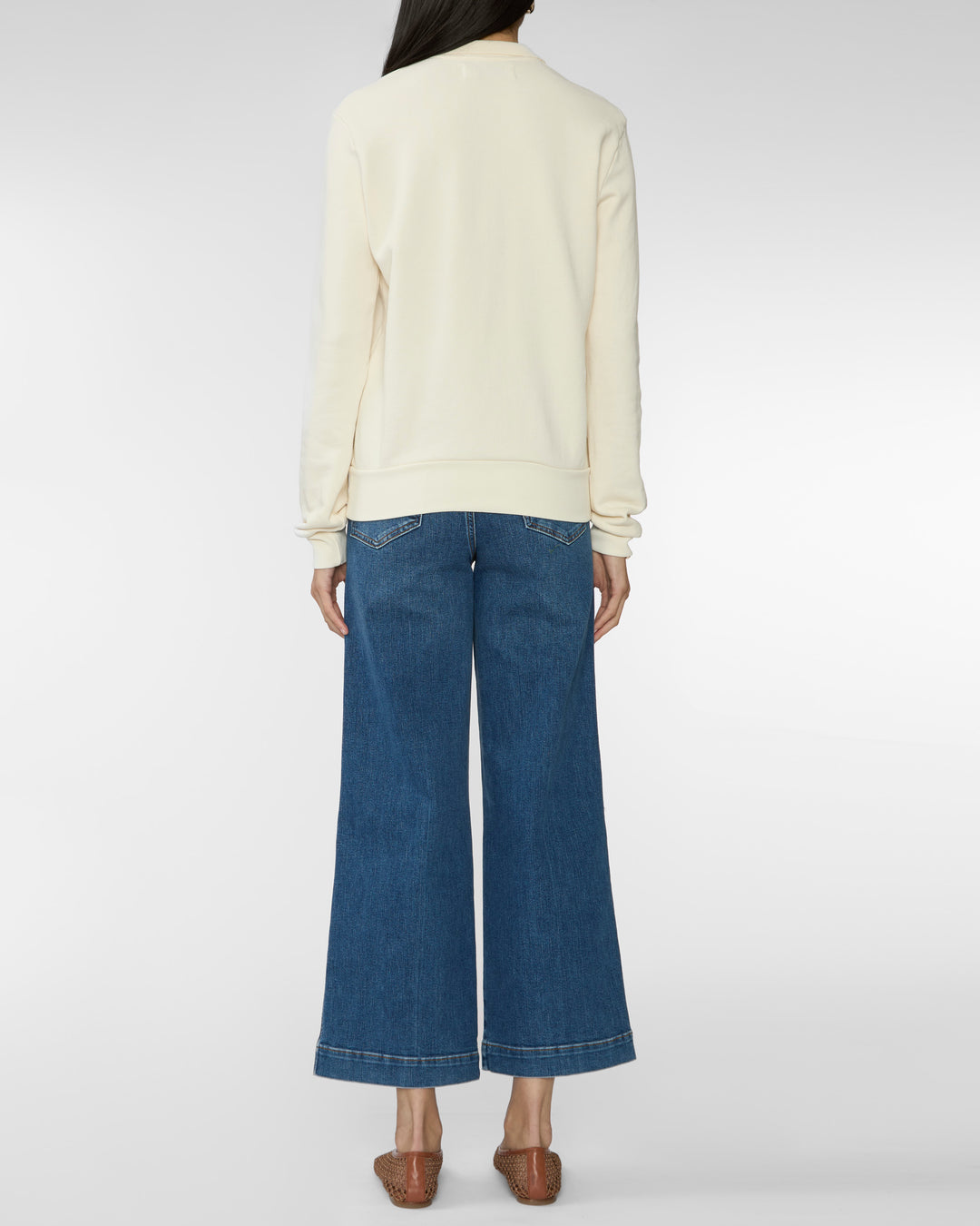 SPRWMN Polo Sweatshirt in Cream