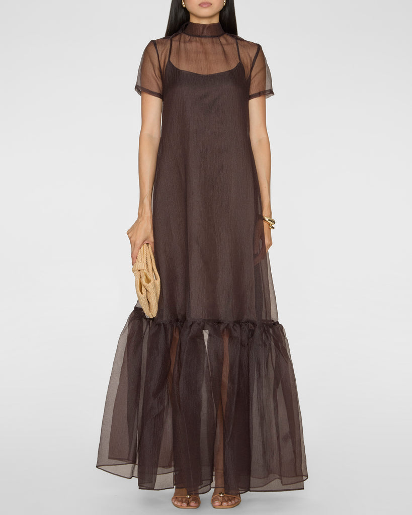 STAUD Calluna Dress in Earth