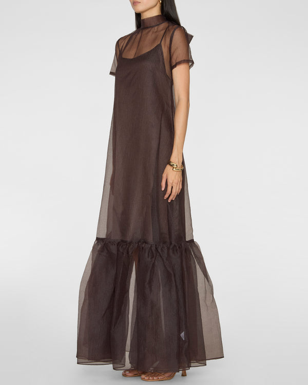 STAUD Calluna Dress in Earth