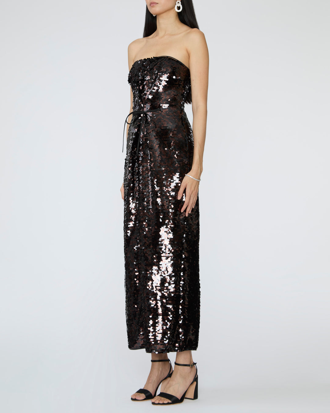 STAUD Cece Dress in Espresso/Black – Capsule Shop