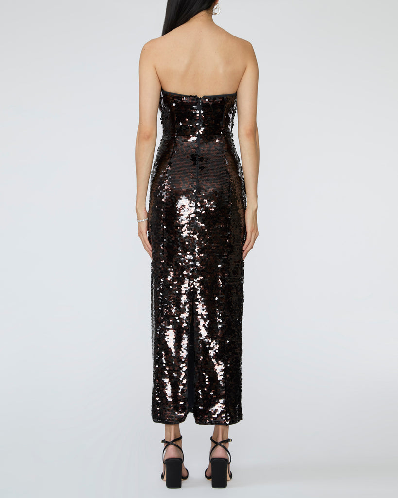 STAUD, Cece Dress in Espresso Black, Size 6 STAUD, Cece Dress in Espresso Black, Size 6