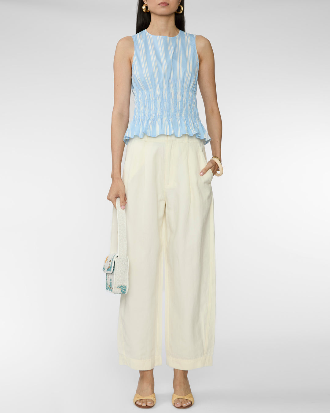 STAUD Culver Top in Ventura Stripe