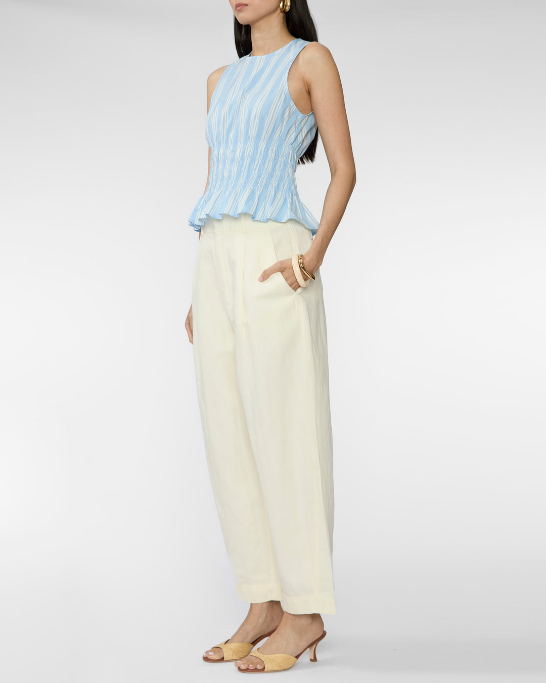 STAUD Culver Top in Ventura Stripe