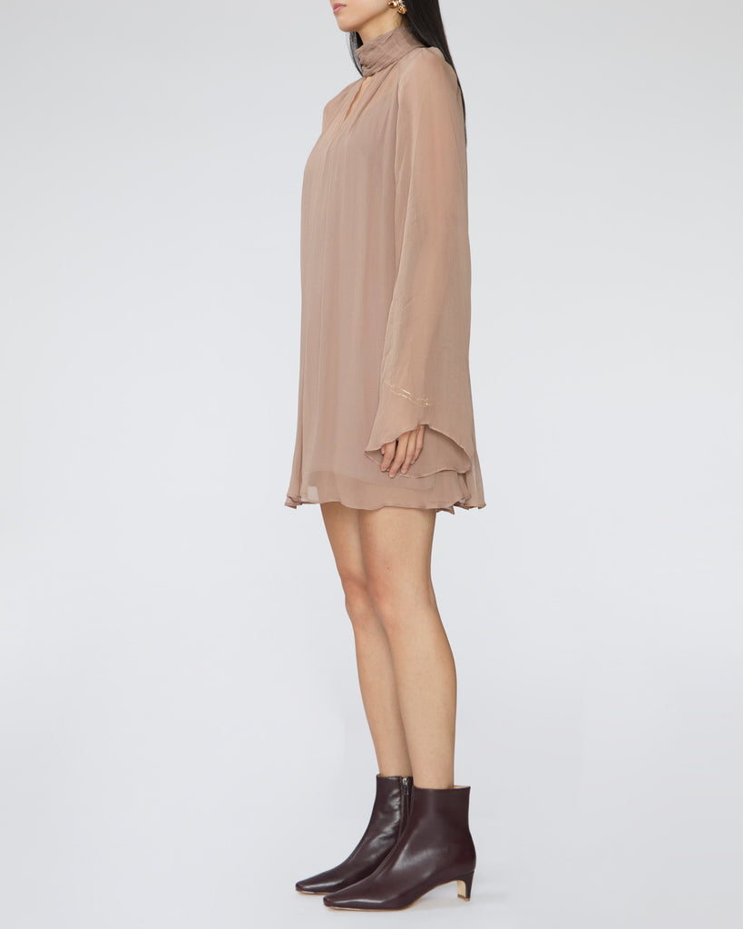 STAUD, Esther Mini Dress in Taupe, Size XS STAUD, Esther Mini Dress in Taupe, Size XS