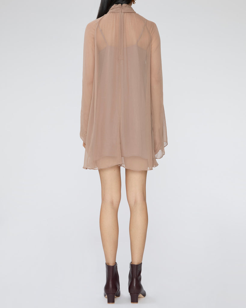 STAUD, Esther Mini Dress in Taupe, Size XS STAUD, Esther Mini Dress in Taupe, Size XS