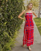 STAUD Laura Linen Dress in Painted Foulard