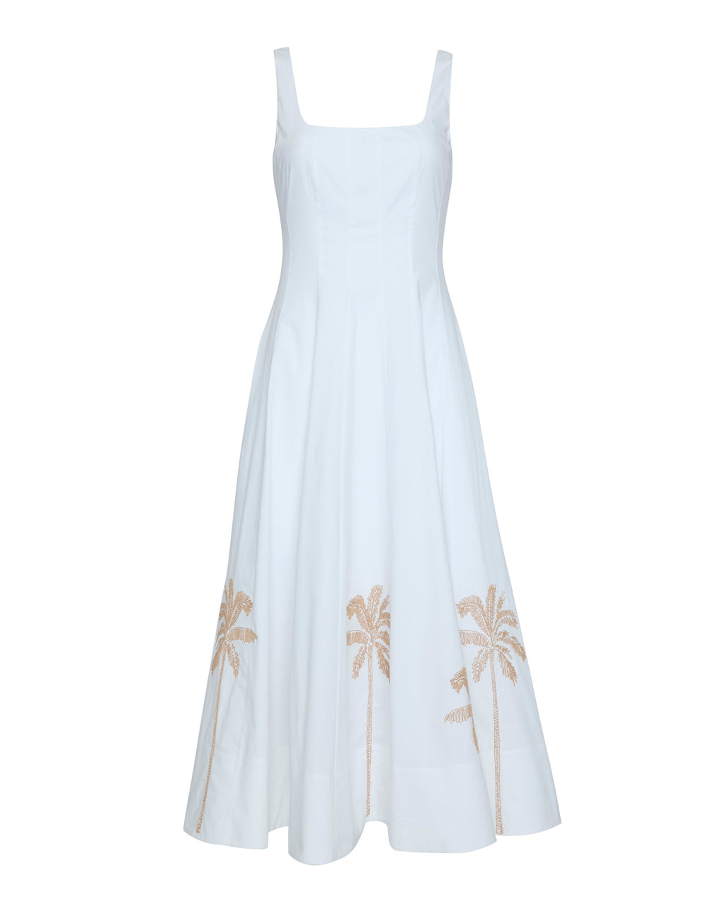 Wells Dress in White Embroidery