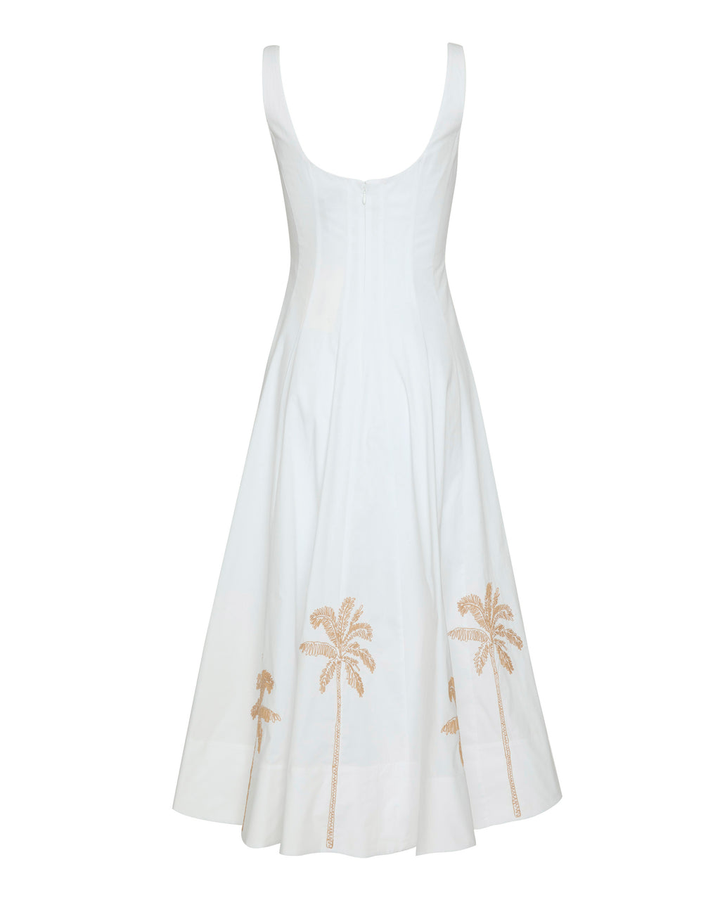 STAUD Wells Dress in White Embroidery