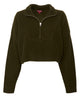 Cropped Hampton Cashmere Sweater in Olive - 20% OFF EDITOR'S PICKS