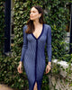 Shoko Sweater Dress in Navy/Clear Blue