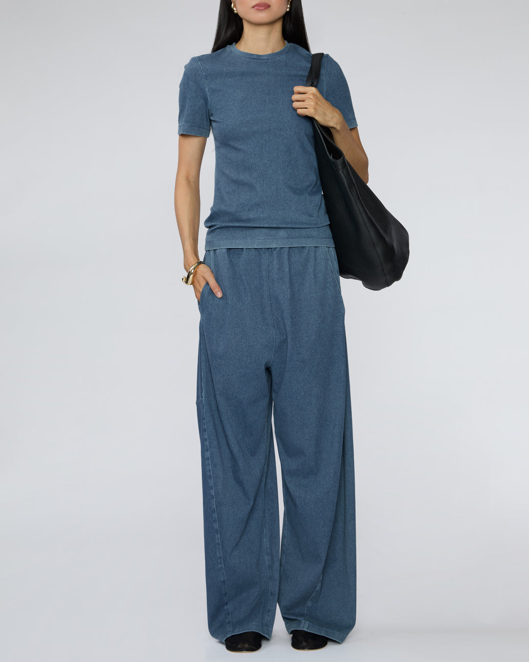 TIBI Stretch Denim Baby T