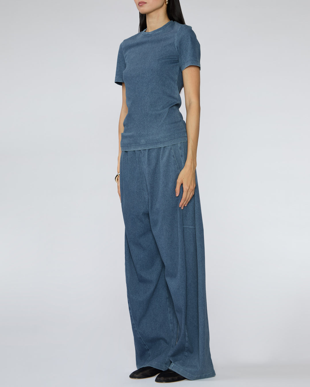 TIBI Stretch Denim Baby T