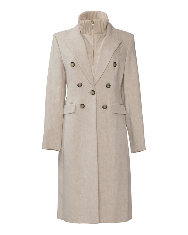 VERONICA BEARD Stryder Dickey Coat in Oyster Melange