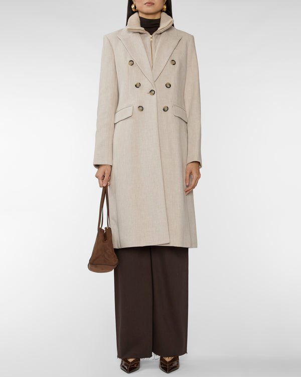 VERONICA BEARD Stryder Dickey Coat in Oyster Melange