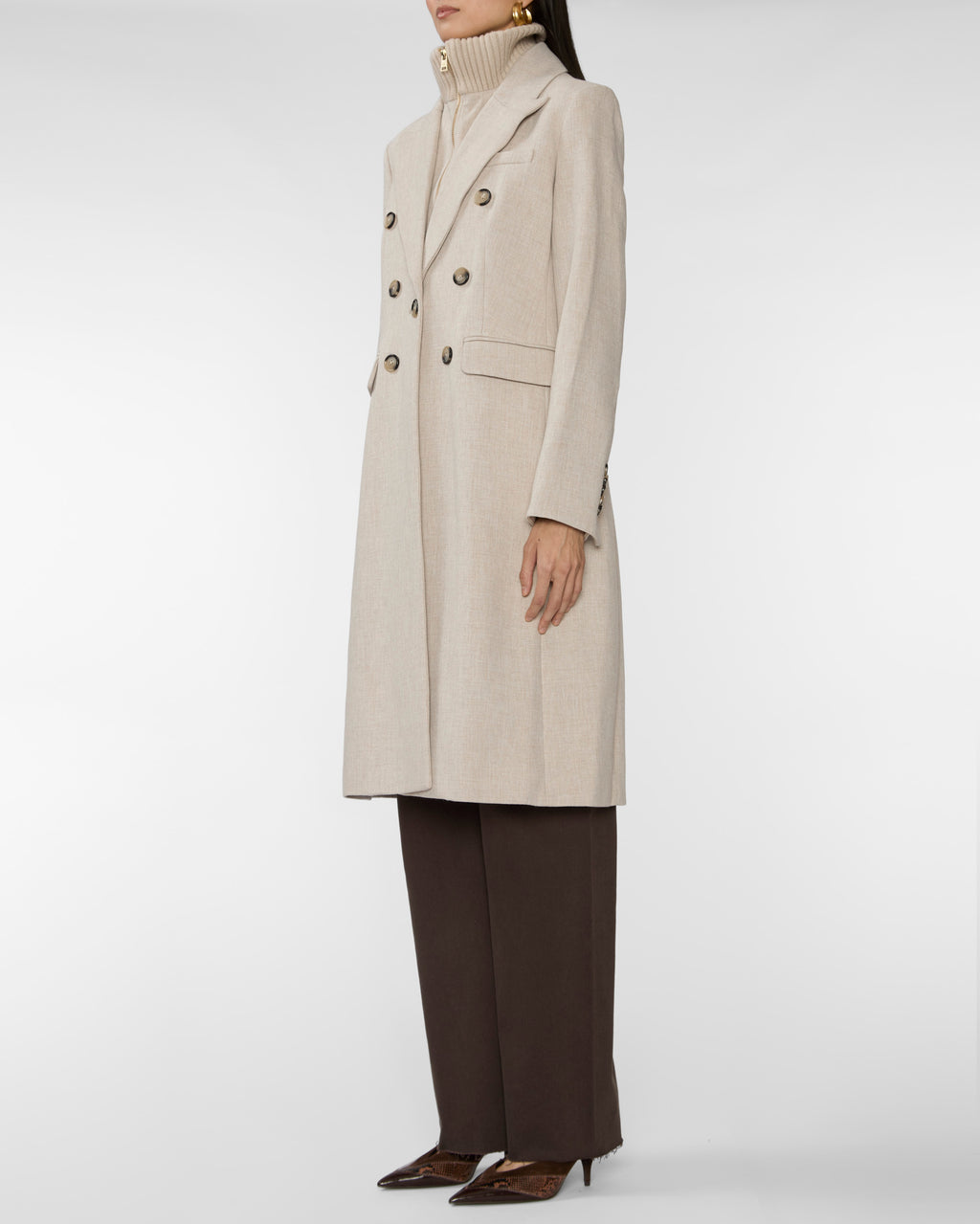 VERONICA BEARD Stryder Dickey Coat in Oyster Melange