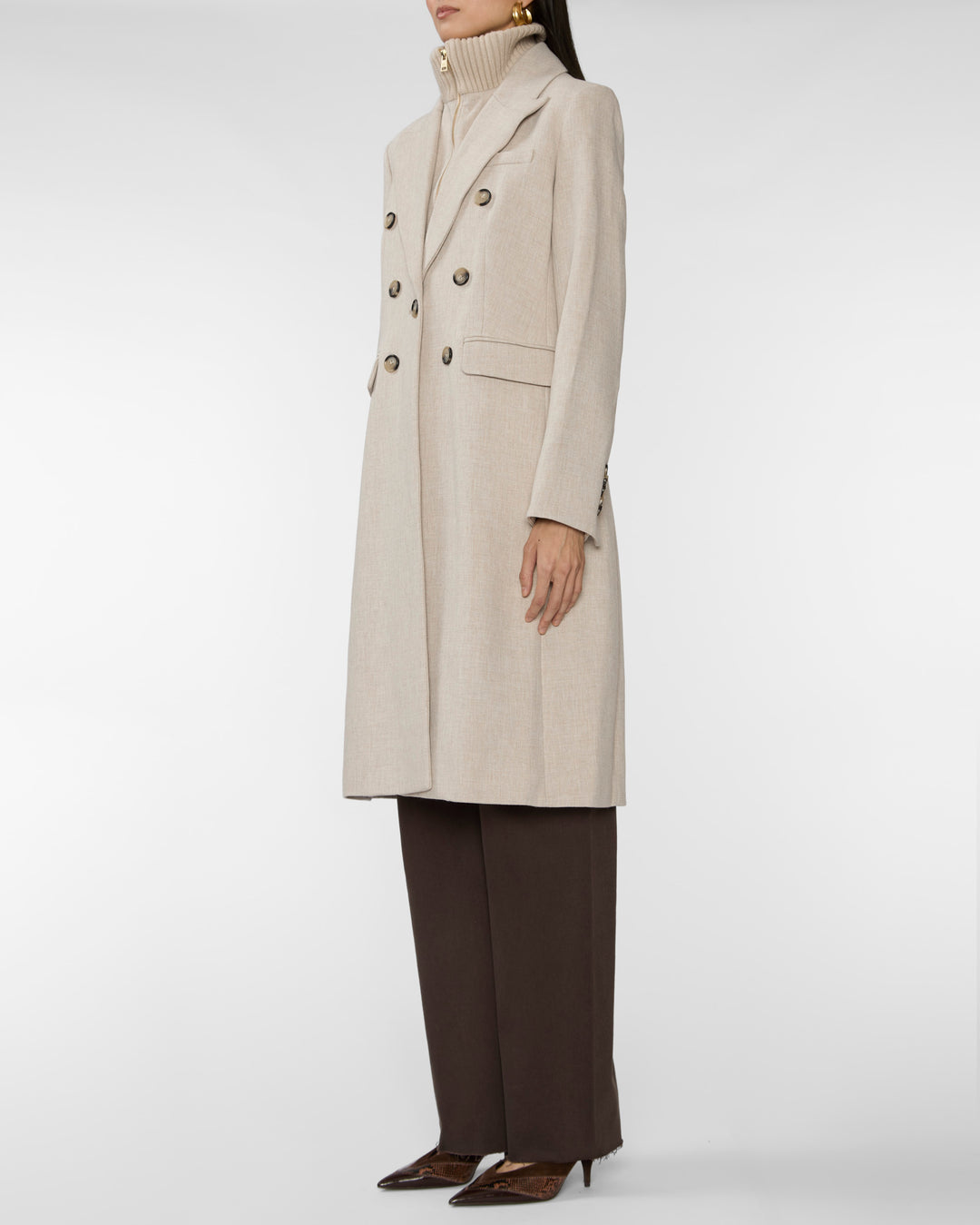 VERONICA BEARD Stryder Dickey Coat in Oyster Melange