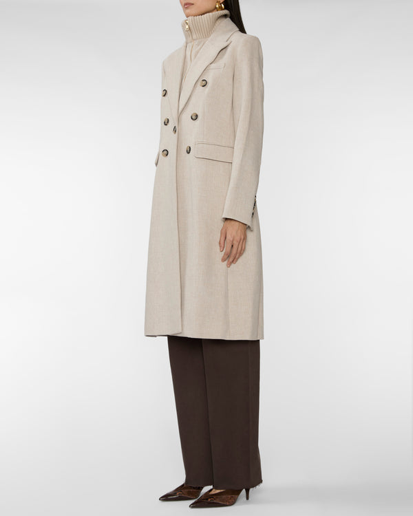 VERONICA BEARD Stryder Dickey Coat in Oyster Melange