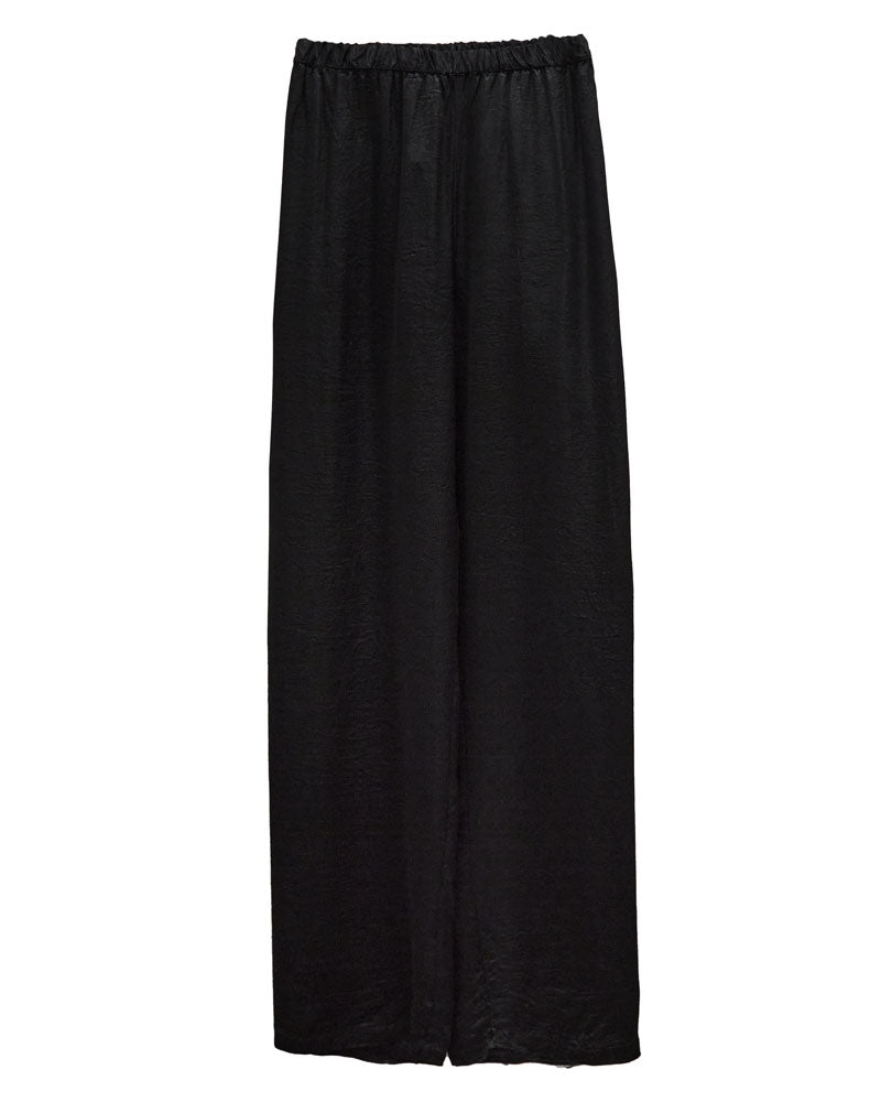 Enza Costa Textured Wide Leg Pant in Black