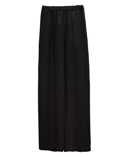 Enza Costa Textured Wide Leg Pant in Black
