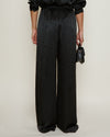 Enza Costa Textured Wide Leg Pant in Black
