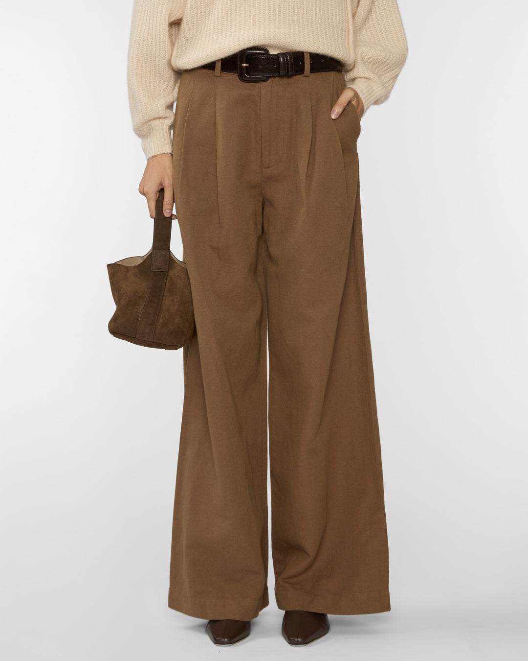 APIECE APART The Keaton Wide Leg in Tobacco