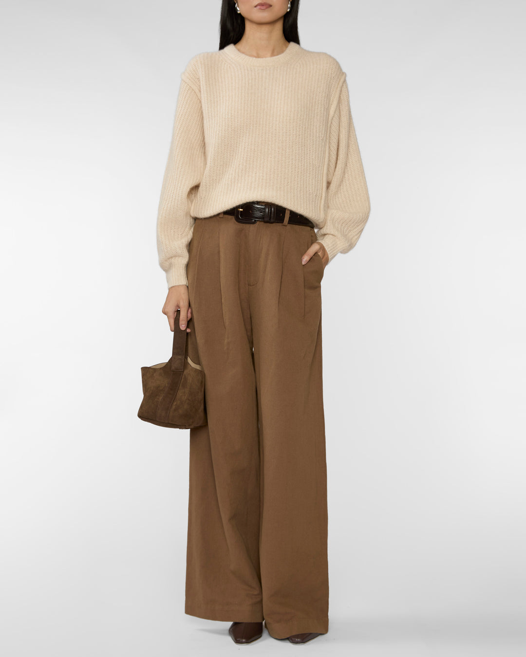 APIECE APART The Keaton Wide Leg in Tobacco