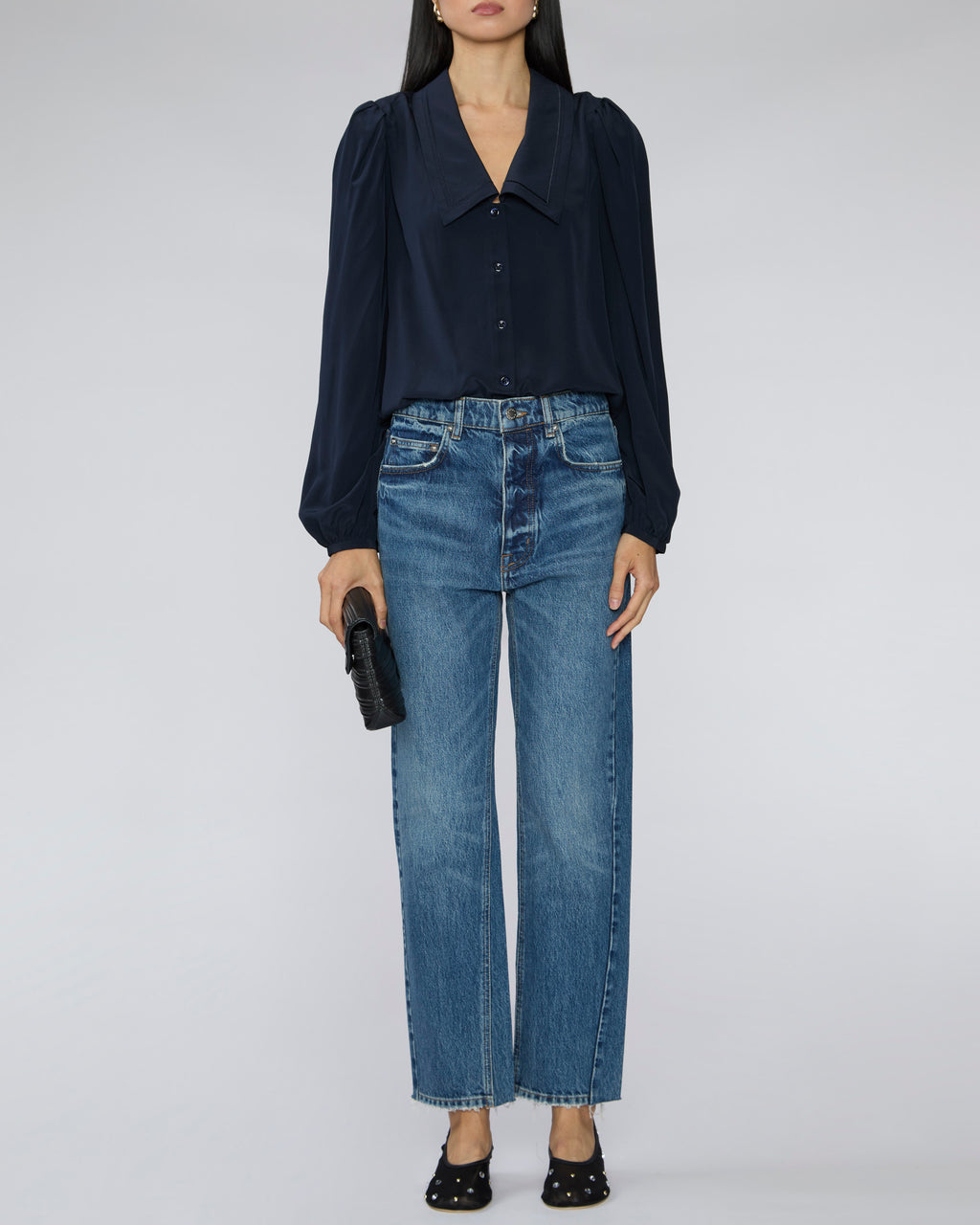 FRAME The Long Sleeve Sailor Blouse