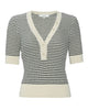 FRAME The Stripe V - Neck Sweater